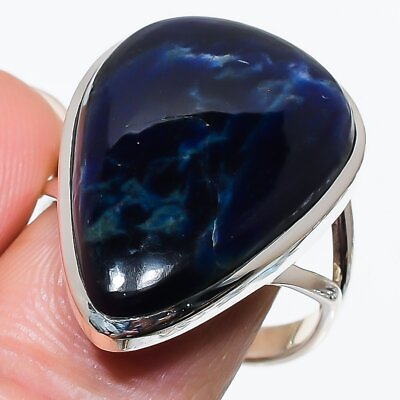 #ad Sodalite Gemstone Handmade 925 Solid Sterling Silver Jewelry Ring Size 10 $19.99