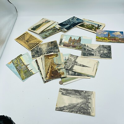 #ad 70 Antique Lot of Postcards Germany Hamburg A Few Italy Not Circulated $65.50