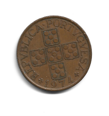 #ad World Coins Portugal 1 Escudo 1974 Coin KM# 597; Lot P2 $5.00