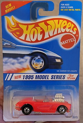 #ad Vtg 1995 Hot Wheels FE Model 58 Corvette Coupe 3 of 12 Variation Pink 7 sp #341 $5.99