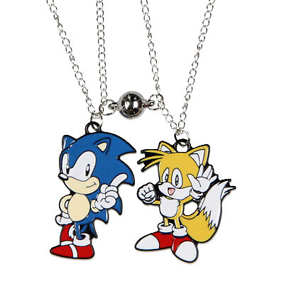 #ad Sonic The Hedgehog Sonic and Tails Best Friend Necklaces Set For Women Men $14.99