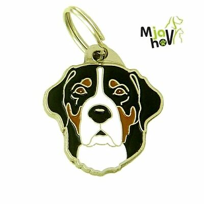 #ad Dog name ID Tag Greater Swiss Mountain Dog Engraved Personalized Handmade $20.43