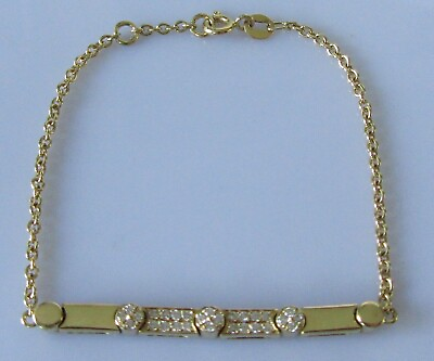 #ad Gold Diamond Bracelet 18ct Yellow Gold Multi Diamond Link Bracelet GBP 765.00