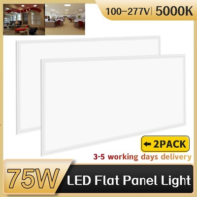 #ad 2 x 4 LED Ceiling Light LED Dimmable Flat Panel Light Recessed Fixtures 2 PACK $127.00