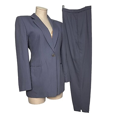 #ad Pendleton Women Suit 2 Pc Pants 8 Taper 1 Button Single Breasted Jacket Purple 6 $40.74