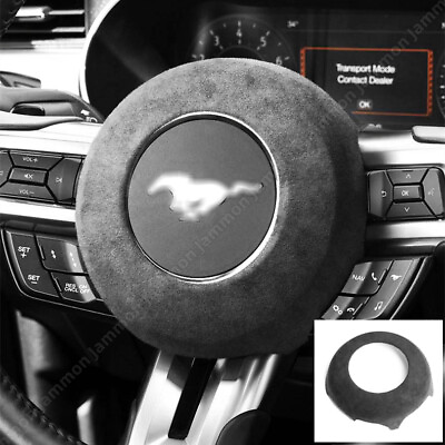 #ad Interior Decor Steering Wheel Cover Trim For Ford Mustang 2015 2022 Alcantara $40.88