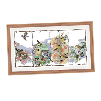 #ad stitch Picture Embroidery Of Birds $13.84