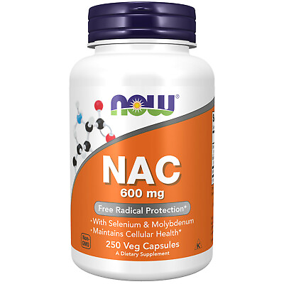 #ad NOW FOODS NAC 600 mg 250 Veg Capsules $21.79