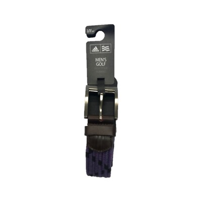 #ad Adidas Golf Stretch Belt Dark Purple Black S M $10.99