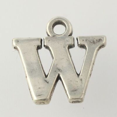 #ad Initial W Charm Sterling Silver 925 Pendant Letter Women#x27;s Alphabet $7.99