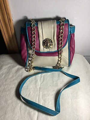 #ad Steve Madden Early 90’s Crossbody Bag EUC Multicolored With Chain Strap $26.23