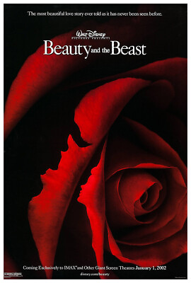 #ad #ad Beauty and the Beast IMAX Re Release 2002 Disney Movie Poster $10.99