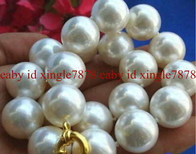 #ad 8mm 10mm 12mm 14mm 16mm 18mm 20mm White South Sea Shell Pearl Necklace 20quot; $5.99