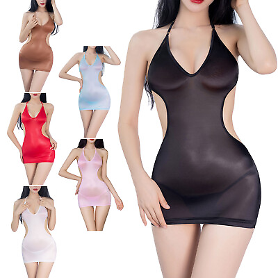 #ad Womens Lingerie Babydoll Set Underwear Dress Tight Nightwear Teddy Pajamas Sexy $8.17