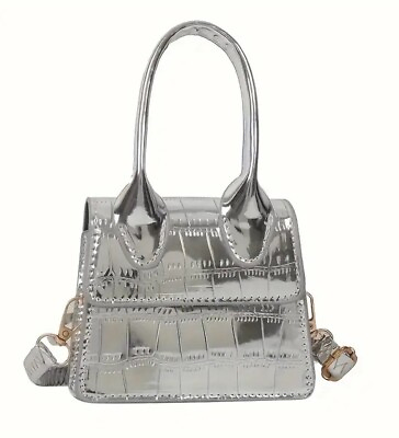 #ad Women’s Silver Mini Crossbody Bag $19.00