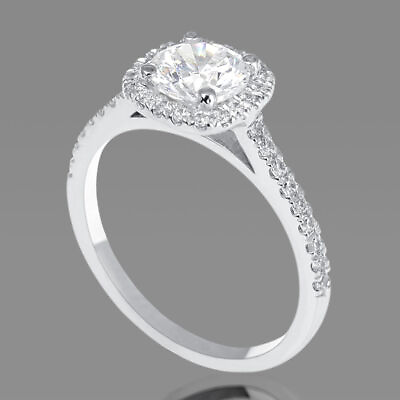 #ad 1 CT Genuine Diamond Engagement Ring Round Cut H SI1 18K Yellow Gold $884.00