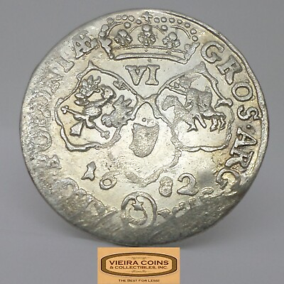 #ad 1682 Poland East European Silver Coin #C28810NQ $79.99