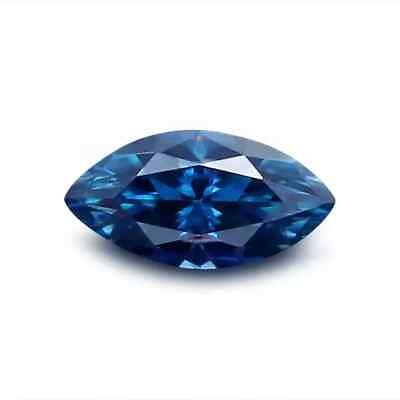 #ad 2 Ct Certified Natural Marquise Cut Blue Diamond D Grade VVS1 1 Free Gift $140.00