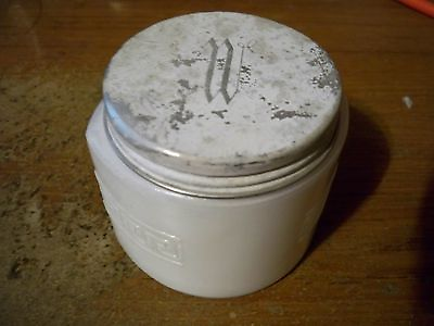 #ad Woodbury Milk Glass Jar Circa 1940#x27;s No Label Foundation Cream Jar $18.63