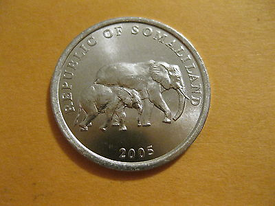 #ad 2005 Somaliland coin quot;ELEPHANT WITH BABYquot; Uncirculated beauty $1.35