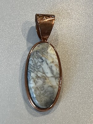 #ad Jay King DTR Mine Finds Copper Over 925 Sterling Silver Dendritic Agate Pendant $55.94