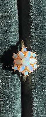 #ad Antique 14k Gold Fire Opal Pendant Ring BEAUTIFUL $350.00