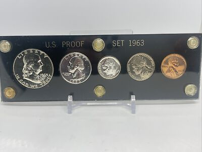 #ad 1 1963 United States SILVER Proof Set in Plastic Holder $40.00