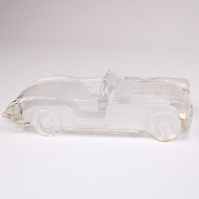 #ad Vintage Crystal Glass Car Paperweight 6quot; Glass Decor Rare Very Good Condition $19.95
