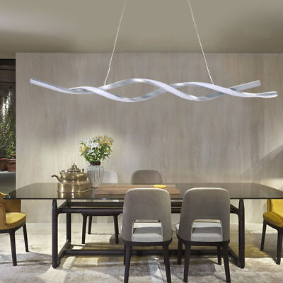 #ad Modern Wave Chandelier LED Ceiling Light Pendant Lamp Kitchen Hanging Fixture $47.50
