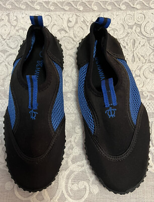 #ad New Hawaii Womens Blue Water Sports Beach Rubber Mesh Sock Slip on Shoes 7M Q21 $18.99
