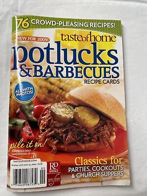 #ad Taste of Home Potluck amp; Barbecues Recipe Cards 76 Fun Family Favorites $2.99
