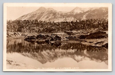 #ad RPPC Mountain Mirror Image Reflection Florence Lake Real Photo CA P240A $15.99
