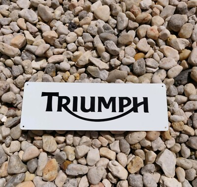 #ad Triumph Motorcycles Motorbike Garage DEALER SERVICE METAL SIGN 4x12 50196 $23.95
