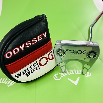 #ad NEW Odyssey White Hot OG #7 Seven Stroke Lab Red Shaft 35” Putter W Head Cover $185.95