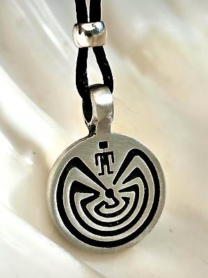 #ad Man in the Maze Necklace Life Pendant Beaded Corded Tohono Hopi Native Indian $14.42