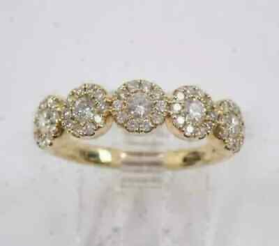#ad 2Ct Lab Created Round Diamond Women#x27;s Wedding Band Ring 14K Yellow Gold Over $80.00