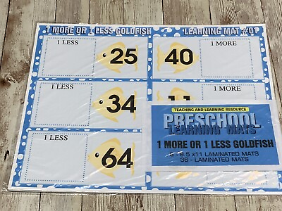 #ad 1 More Or 1 Less Goldfish Set of 6 Learning Mats amp; Cards Laminated Activity $11.92
