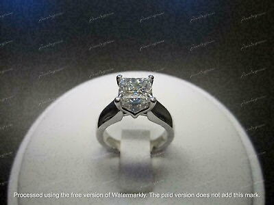 #ad Engagement Ring 2Ct Princess Cut Diamond Lab Created Ring 14K White Gold Plated $92.99