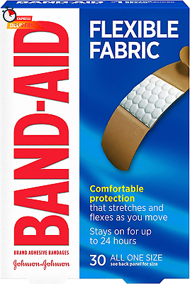 #ad Brand Flexible Fabric Adhesive Bandages First Aid All One Size 30 Ct $8.15