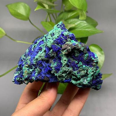#ad Natural Azurite Malachite Geode Crystal Mineral Specimen a New Stone V0A8 $3.55