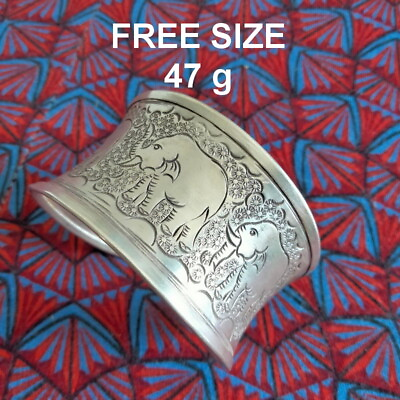 #ad Fine Silver 925 Bracelets Bangle Jewelry Craft Cuff Vintage Styles BA211002 $67.00