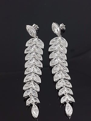 #ad 10 ct Marquise Chandelier Earrings Wedding Bridal Jewelry 925 Sterling Silver $299.00