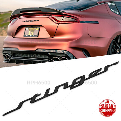 #ad 3D Car Stinger Letter Logo Emblem Badge Rear Trunk Lid Sport GT Line Gloss Black $19.99