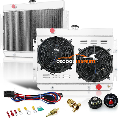 #ad Ozcoolingparts 3 Row Core Full Aluminum CU289 Radiator 2 X 12quot; Fan W Louver Sh $292.99