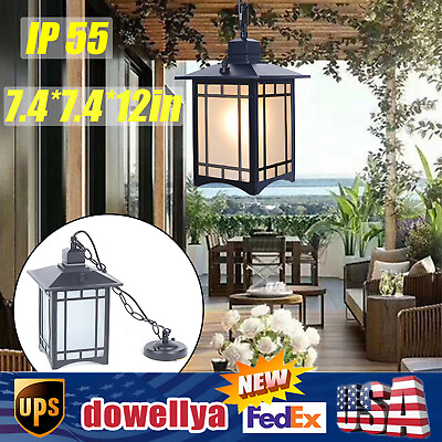 #ad #ad Retro Outdoor Pendant Lantern Light Fixture Hanging Ceiling Exterior Porch Lamp $32.92