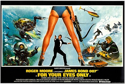 #ad For your Eyes Only James Bond 007 Movie Poster Roger Moore US Version $10.99