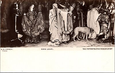 #ad VINTAGE POSTCARD REAL PHOTO OF quot;KING LEARquot; AT THE METROPOLITAN MUSEUM OF ART $18.99