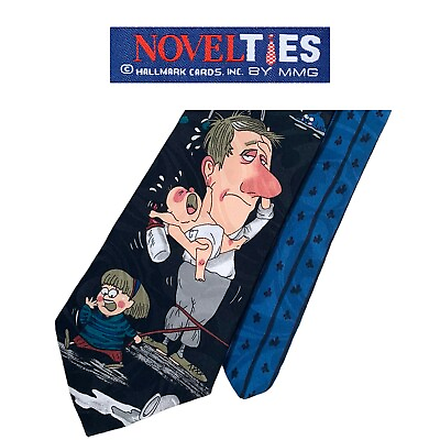 #ad Novelties Novelty Black Tie Mr. Mom By MMG Corp 100% Polyester Vintage $19.00
