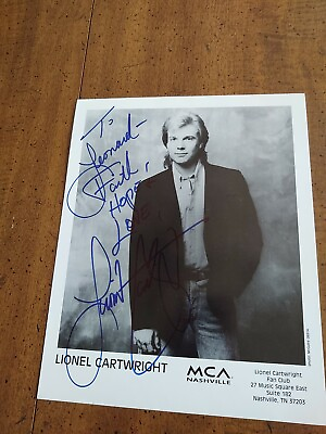 #ad Lionel Cartwright signed photo 22 COA $30.00