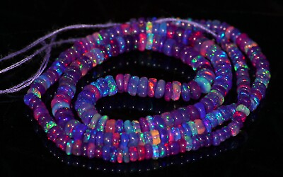 #ad AAA Purple Opal Natural Ethiopian Welo Fire Opal Gemstone Beads 3 4 mm $34.99